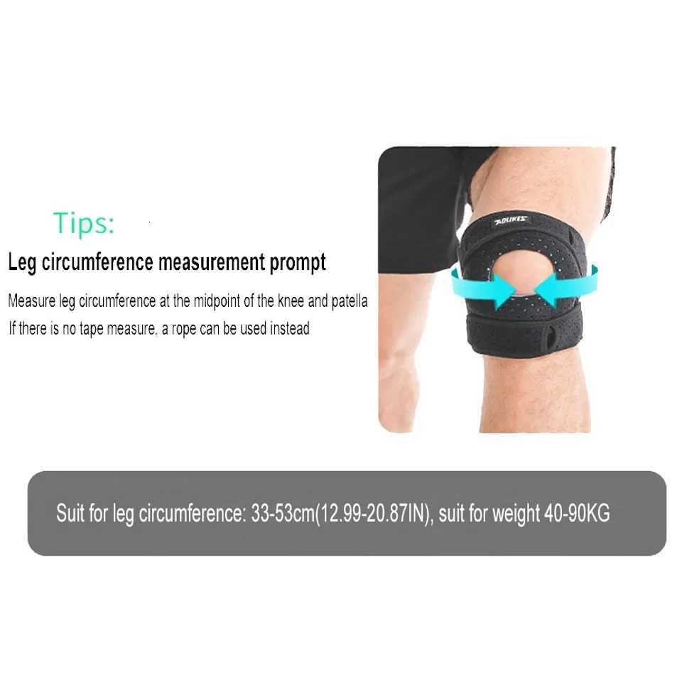 AOLIKES 1PC Sport Knee Guard Patella Strap Knee Brace Adjustable Compression ShockAbsorbing Knee Support Pain Arthritis Pain Y251024