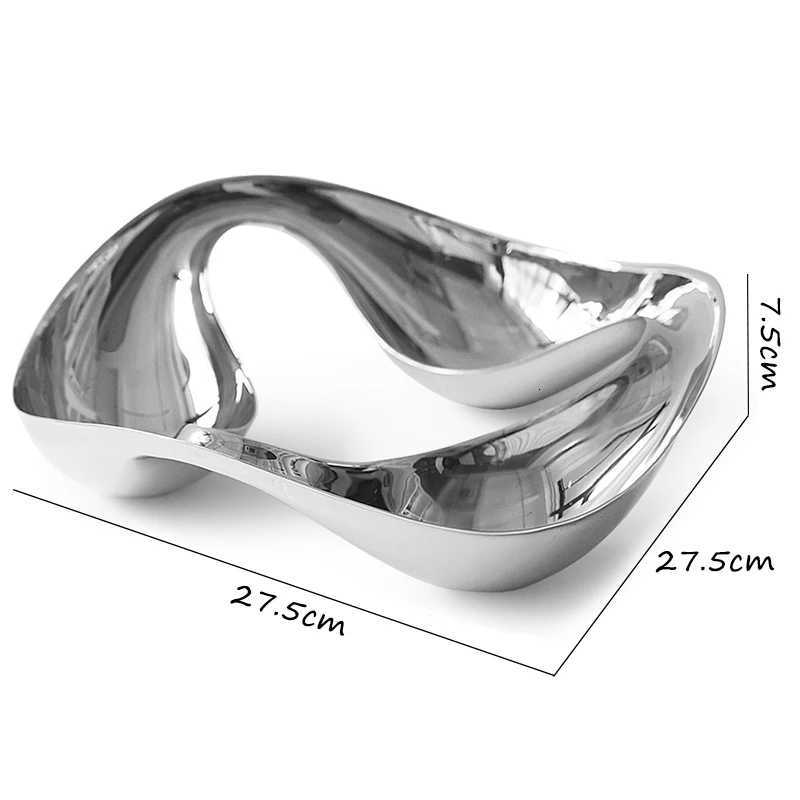 Stainless Steel Snack Dessert Serveware Dish Nordic Fruit Candy Tray Plate He Table Decoration Dim Sum Dried Serving Bowl Y251025