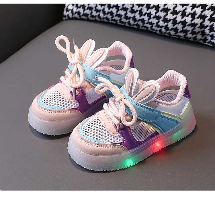 Tennis Shoe LED Children Trainer Cartoon Boy Casual Sneaker for Boy Kid Shoe for Girl Mesh Breathable Shoe Baby Illuminated ShoeT251025