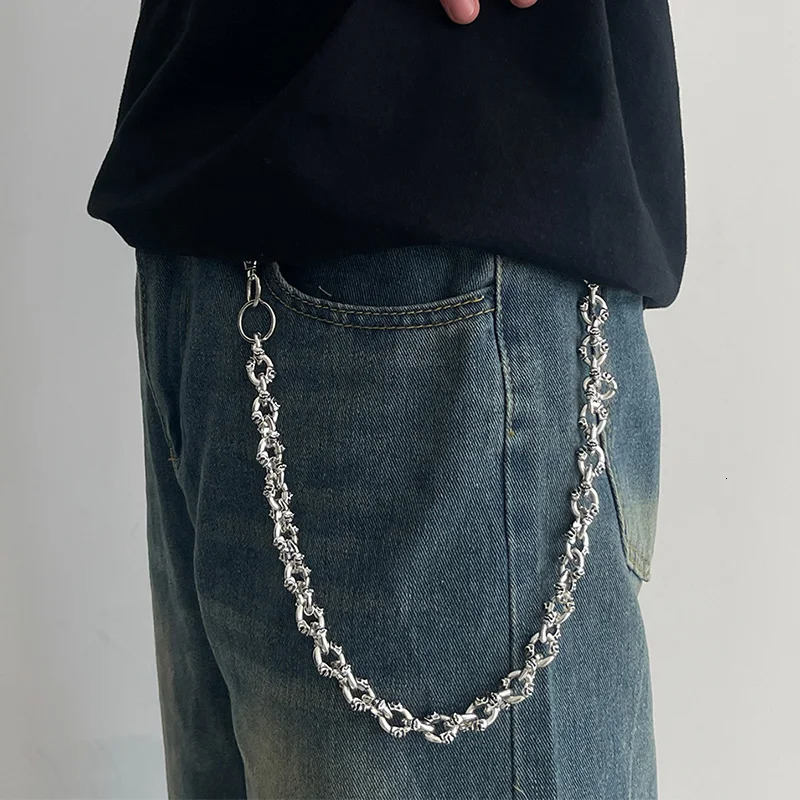 Stainless Steel Hip Hop Street Skull Long Keychains Wallet Belt Chain for Men Punk Trousers Hipster Pant Jeans Chain Jewelry 251023