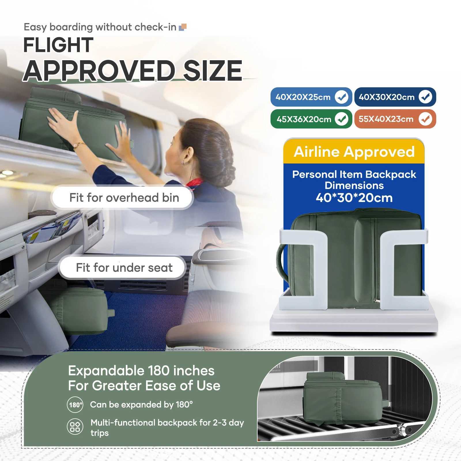 Ryanair 40x30x20 Travel Backpack Vacuum Compression Backpack with Pump Wizzair Cabin Bag 156 Laptop Travel BagStorage Bag W251025