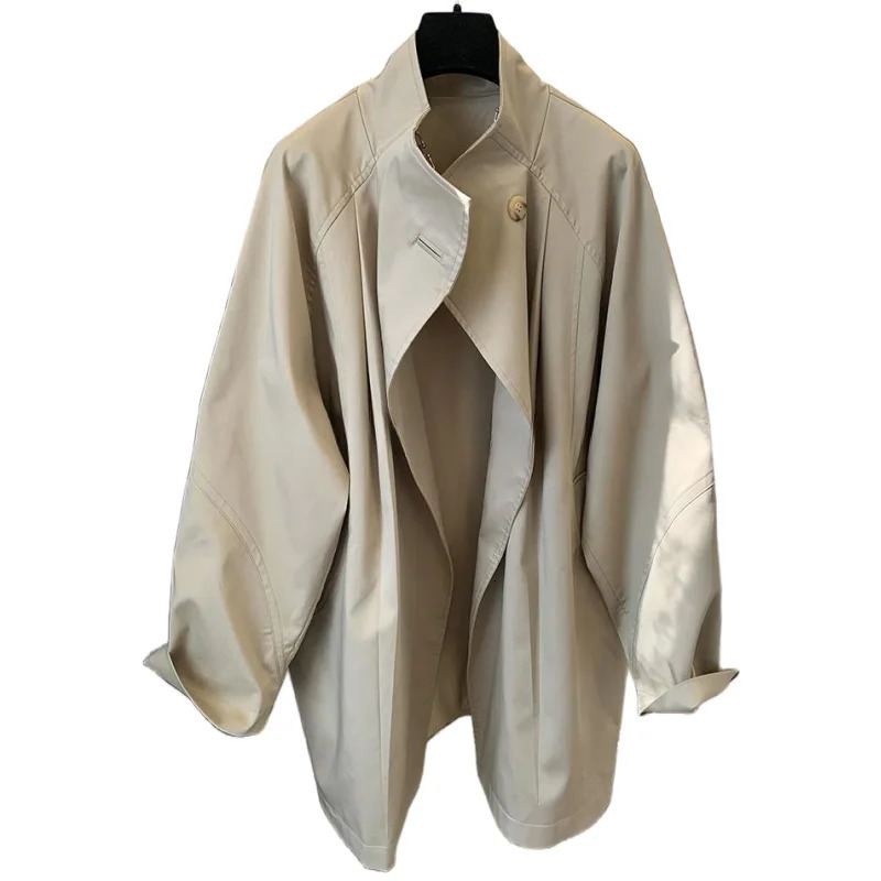 SuperAen Fashion Trench Coat Loose Fashion Medium and Long Top Womens Clothing 2025 Spring Coat 251013