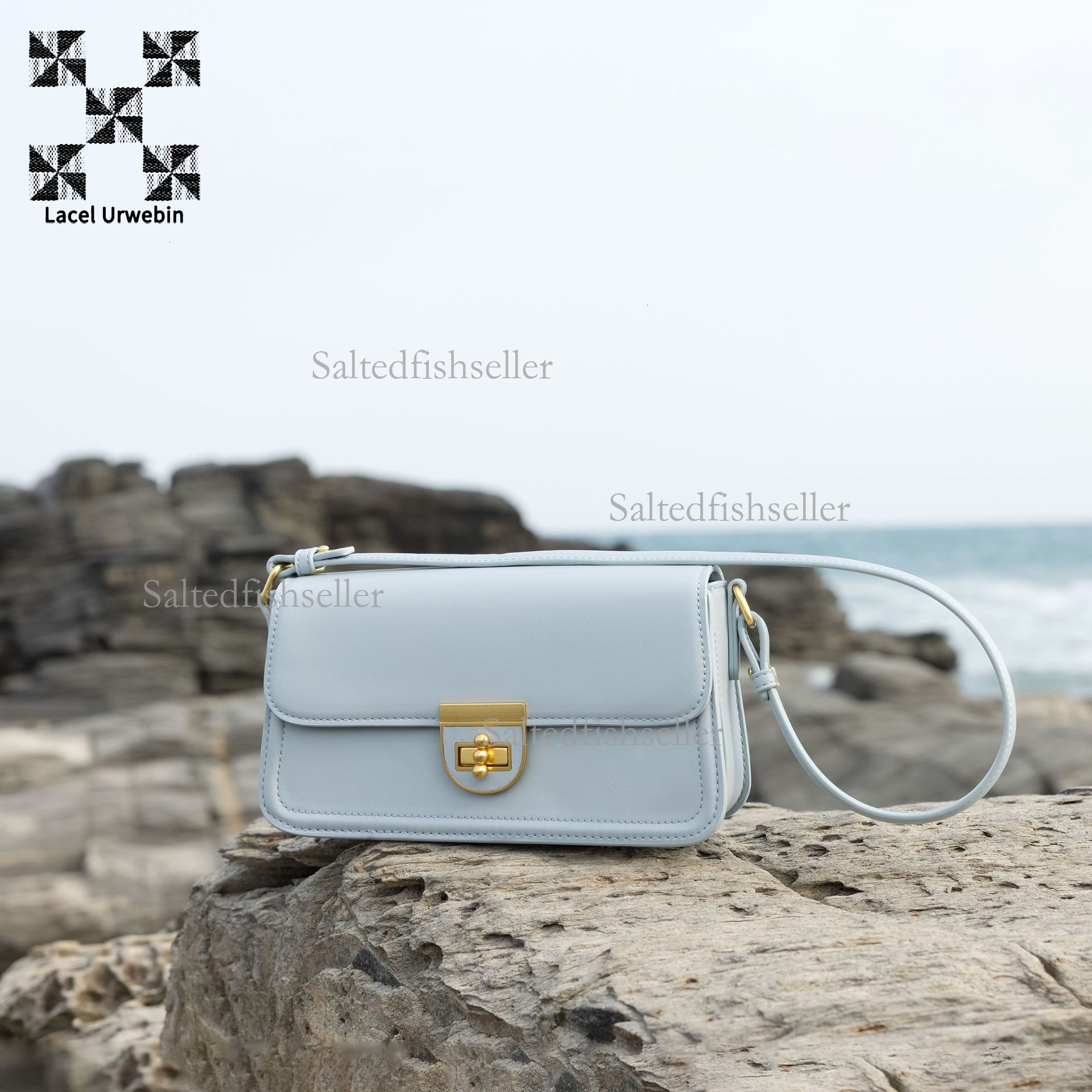 Lacel Urwebin Designer High-end Luxury Women's Shoulder Bag Fashion Summer New Item High-quality Leather Metal Buckle Business Versatile Commutin