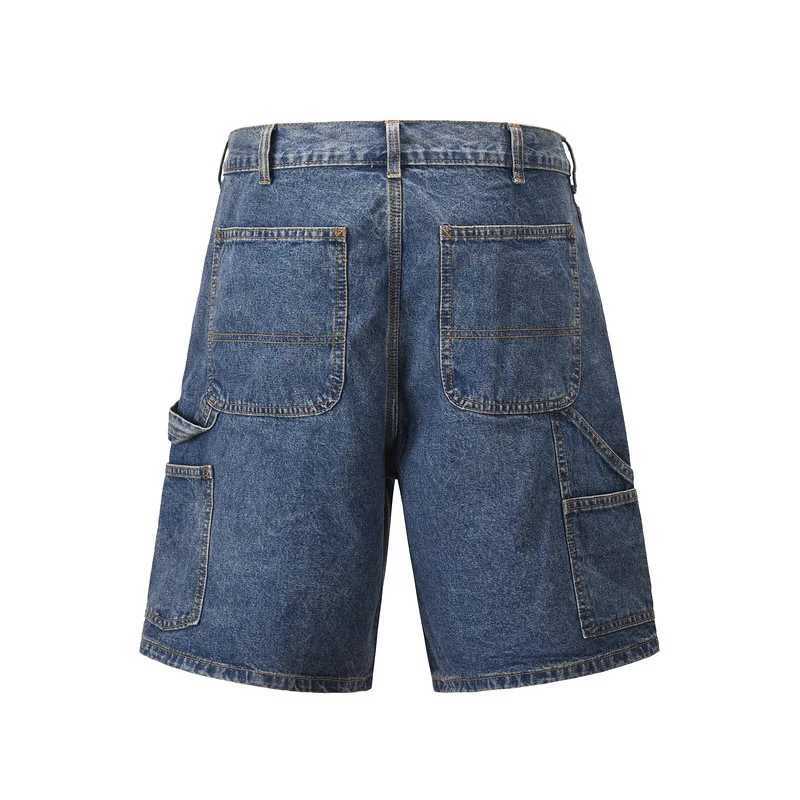 MAQVOB Top Quality Luxury Apparel Oversize European and American High Street Style Washed Classic Blue Denim ShortsXJ251025