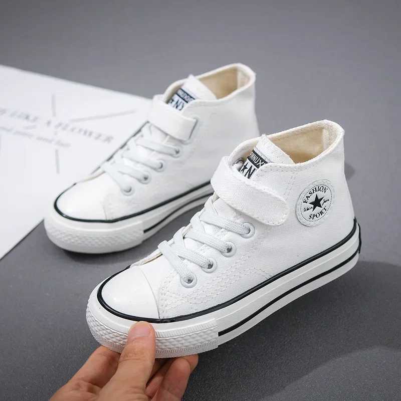 New Fashion Canvas Flat Shoes Childrens Hightop Nonslip Sneakers Student Casual Shoes C260130