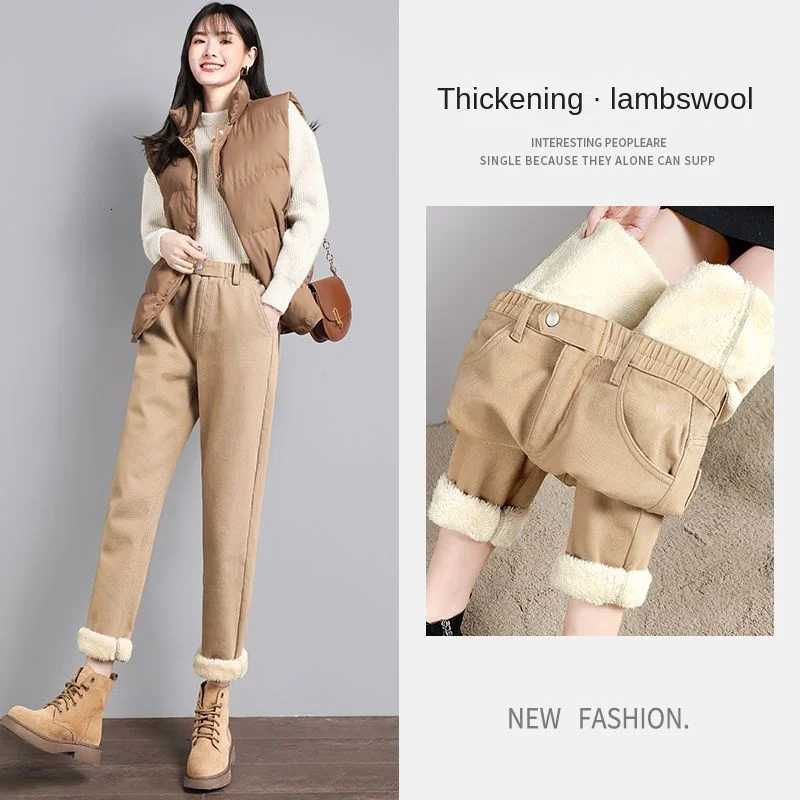 Plush Sports Pants for Women In Autumn and Winter New Style Extra Thick Warm Lamb Wool Harun Casual Pants Joggers WomenT251025