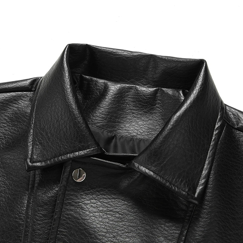 Outdoor Highquality Fashion Trend Autumn and Winter Leather Jacket Mens Outdoor Versatile Breathable Warm Top 251024