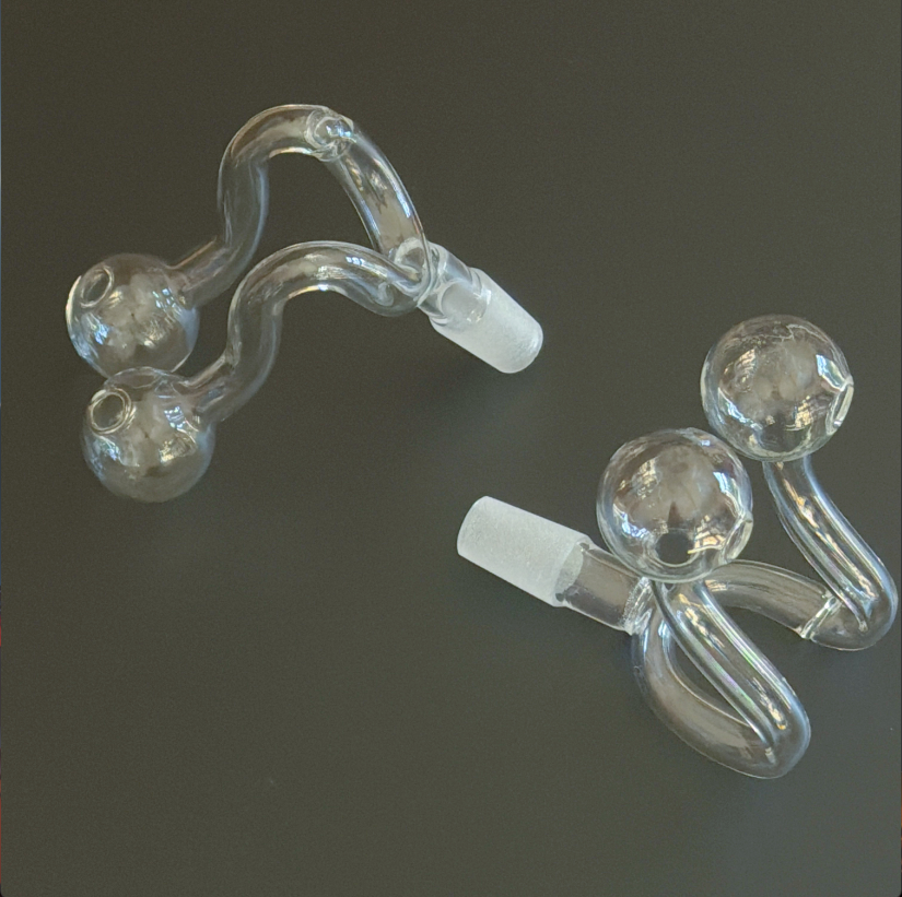 2pcs Hookahs 10mm 14mm 18mm male female clear thick glass oil burner water pipes for bongs big bowls smoking