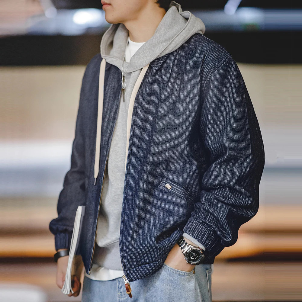 Maden American Spring And Autumn Retro Denim Jacket Cityboy Amekaji Style Loose Lapel Mens Fashion Short Blue Coats 251017
