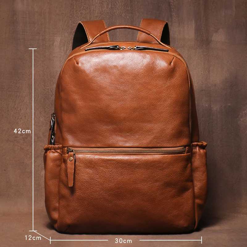 GURO High Quality Genuine Leather Backpack Men Large Capacity Business Travel bag Luxury Student School Bag Laptop Computer Pack W251025