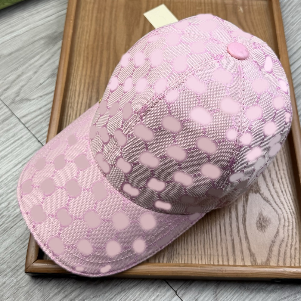 Canvas baseball hat designer womens classic monogram pink sun hat highquality fashion leisure sports street beach solid color seaside travel men and women GH7617