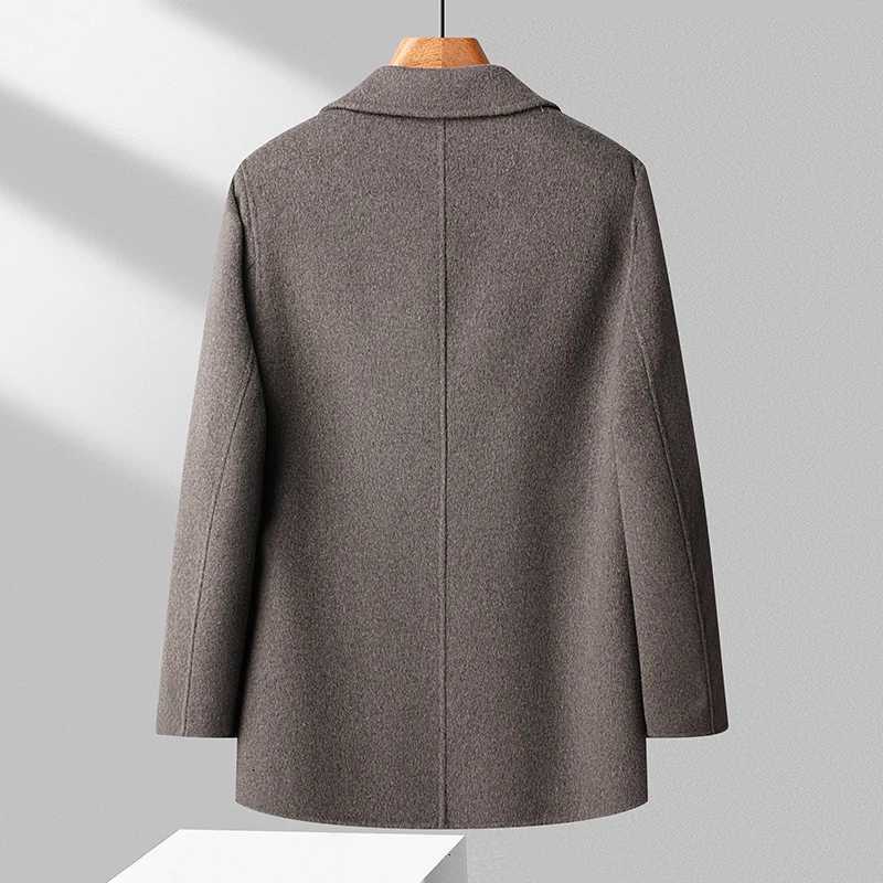 Old Money Mens Wool Overcoat Doublebreasted Design Warm Soft Coat Timeless Elegance Attire Winter Costume BlackChestnutBrownT251025