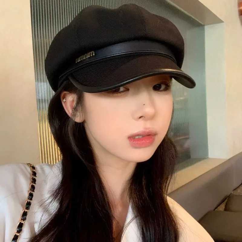 Beret 2025 autumn and winter new retro octagonal hat newsboy hat looks small on the face Y251025