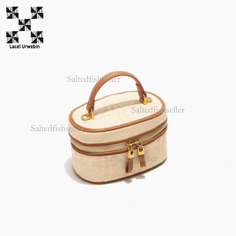 Lacel Urwebin Designer New Straw Handbag Luxury Fashion Women's Portable Travel Bag High Beauty Daily Versatile Zipper Single Shoulder Crossbody 
