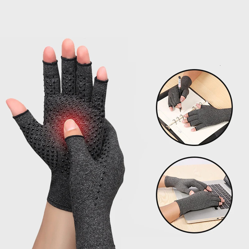 Half Finger Compression Gloves AntiSlip Silicone Dots Joint Support Cycling Fitness Sports Unisex for Men Women 251021