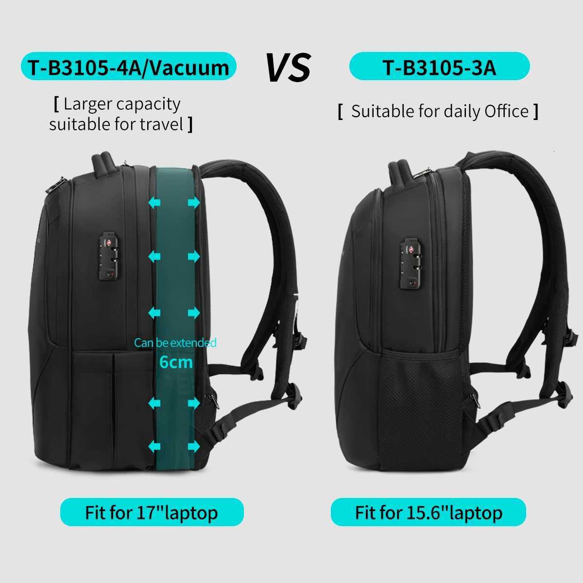 Tigernu Mens Backpacks Vacuum Compression Backpacks TSA Anti Theft Bags 156 17 Laptop Backpack Men Travel Backpacks Schoolbag W251025
