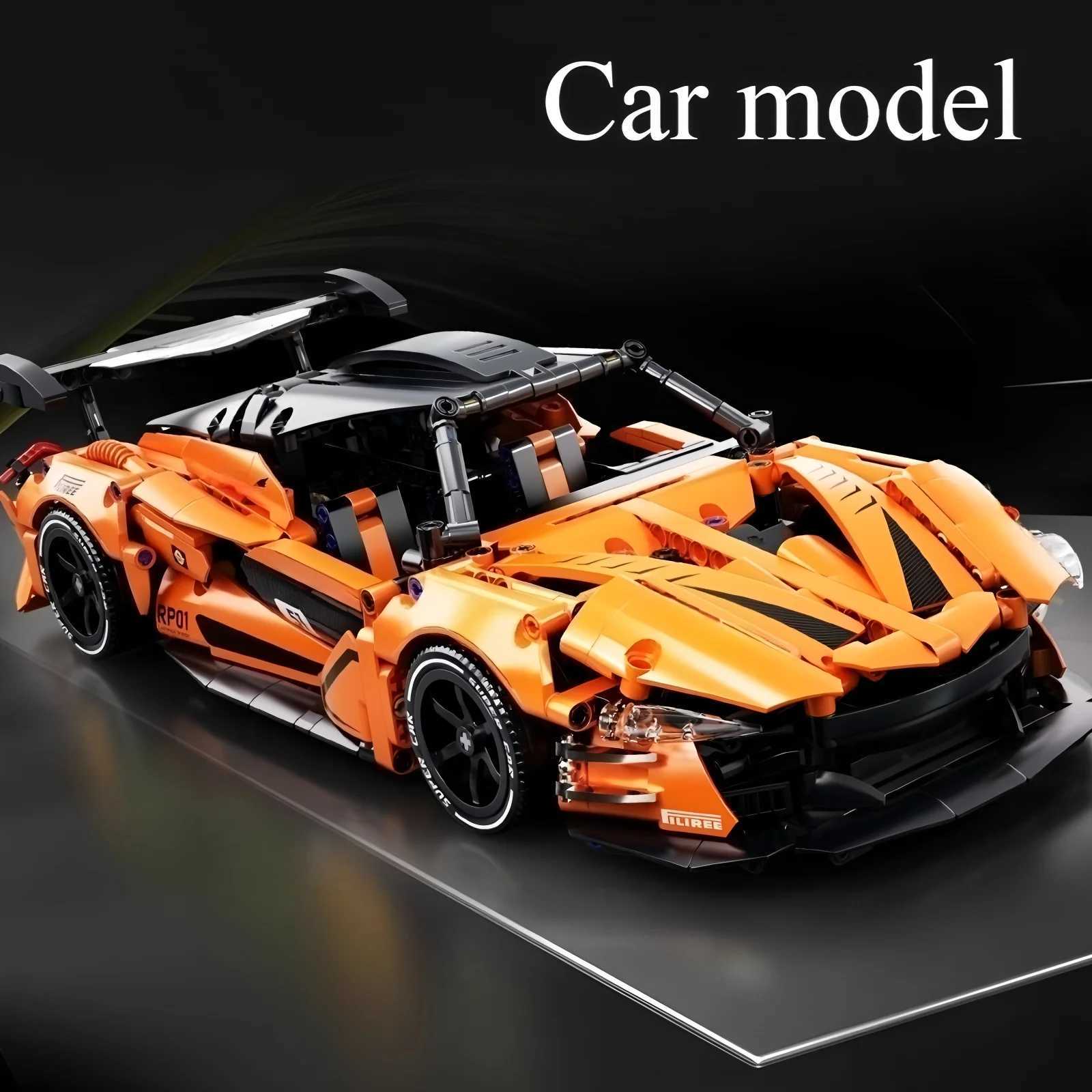 Racing building block toys racing model building blocks 114 DIY sports car building block puzzles childrens gifts C251023