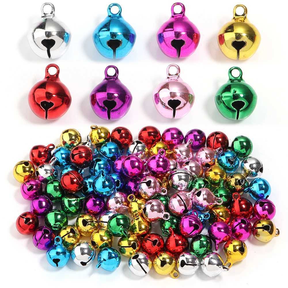 1050pcs Iron Vacuum Plated Christmas Bell Beads Colorful Loose Beads For DIY Jewelry Decoration Pendant Accessories C251024