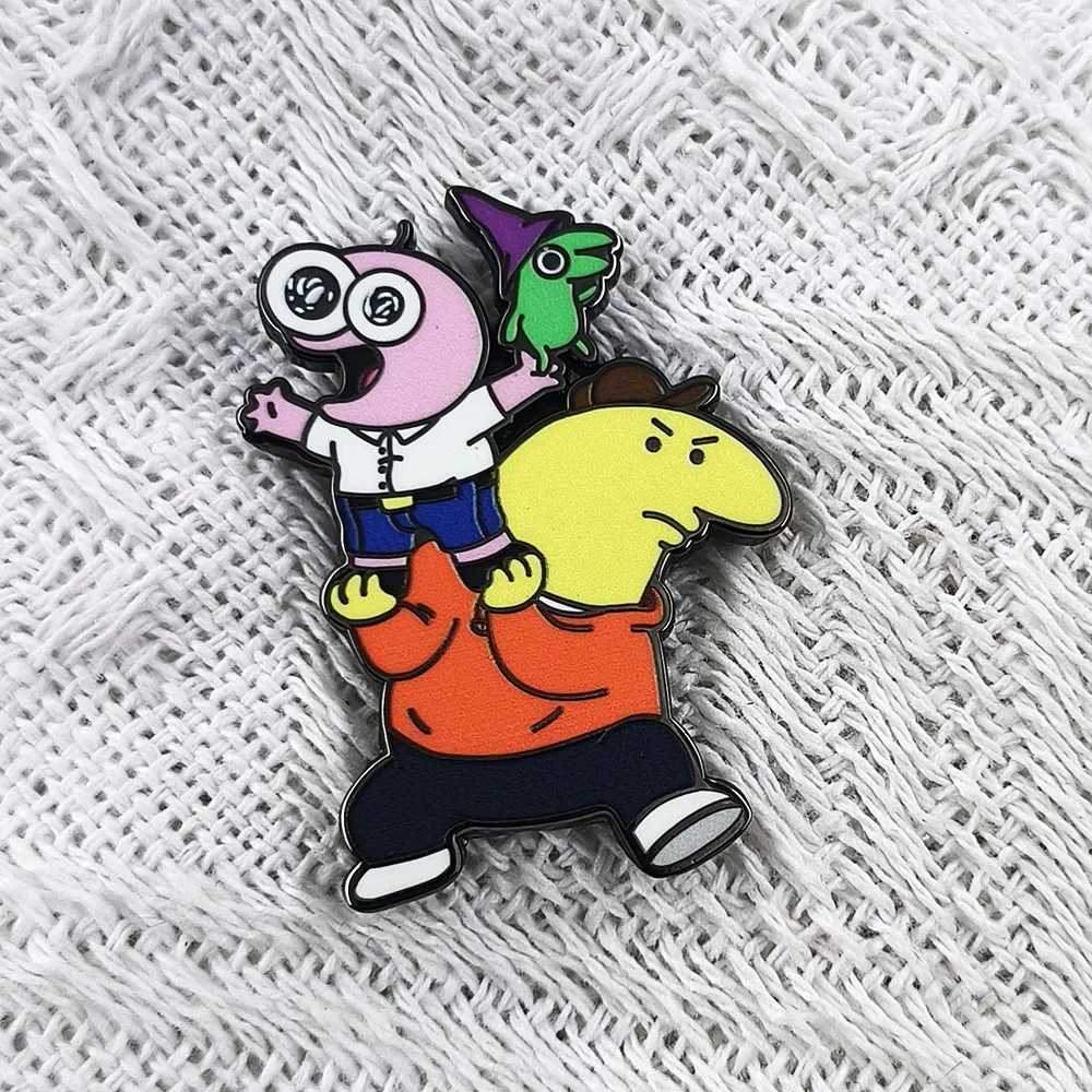 Smiling Friends Cartoon Character Brooch Classic American Comedy Animation Enamel Pin Creative Anime Peripheral Badge Decoration J251115