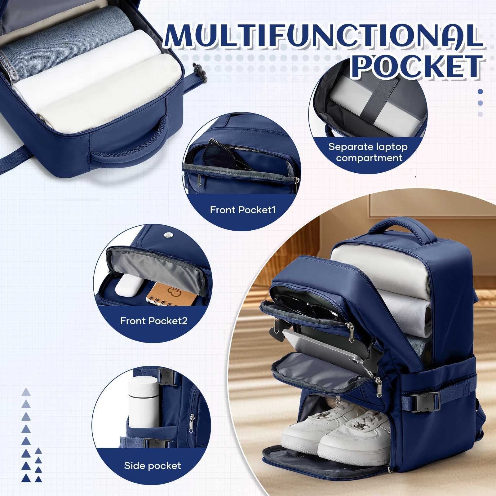 Travel Backpack Airplane Cabin Bag Ryanair Backpack 40x20x25 Luggage Laptop Bag AntiTheft Men Womens Bag for Sports Trekking W251025