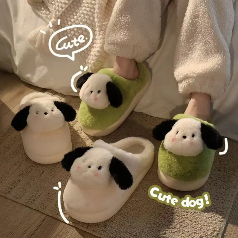 2024 Winter Soft Mens Indoor Antiskid Fluffy Slides Bedroom Cartoon Bear Warm Plush Slippers Male Home Casual Cotton Shoes251020
