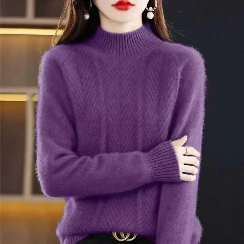 Fall Turtleneck Women Sweater Knitted Soft Pullovers Cashmere Jumpers Basic Soft Sweaters For Women 2025 Autumn WinterT251025