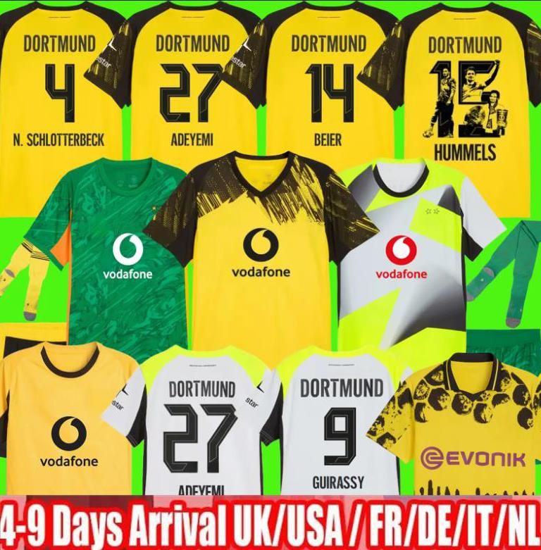 2025 2026 Soccer Jerseys Dortmund Three-legged Jersey 25 26 BVBs Jersey HALLER 4th Sabitzer Football Jersey Club World Cup Jersey MOUKOKO Men's and 1111