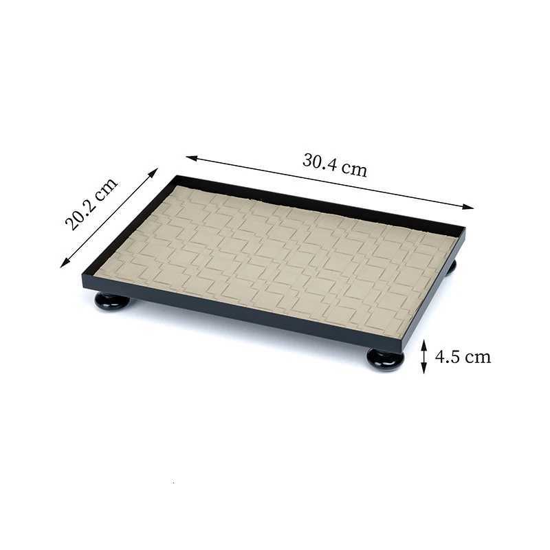 Nordic Bathro Organizer Metal And Leather Storage Tray Jewelry Plate Lipstick Holder Sundry Per Tray Trinket Ring Dish Y251025