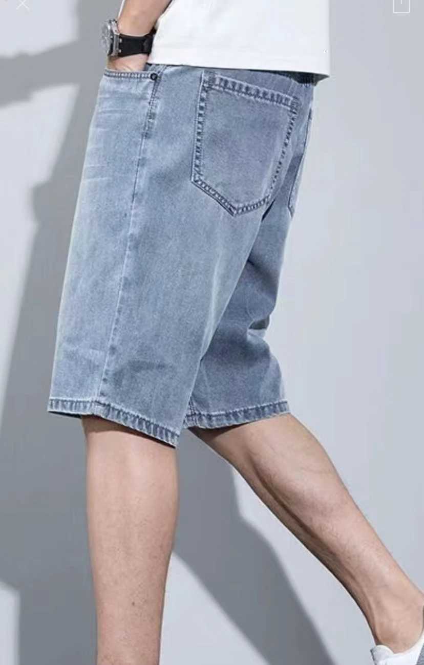 Summer mens seven inch jeans fashion design mens jeans slim fit straight leg short jeans casual loose wide leg denim shortsXJ251025