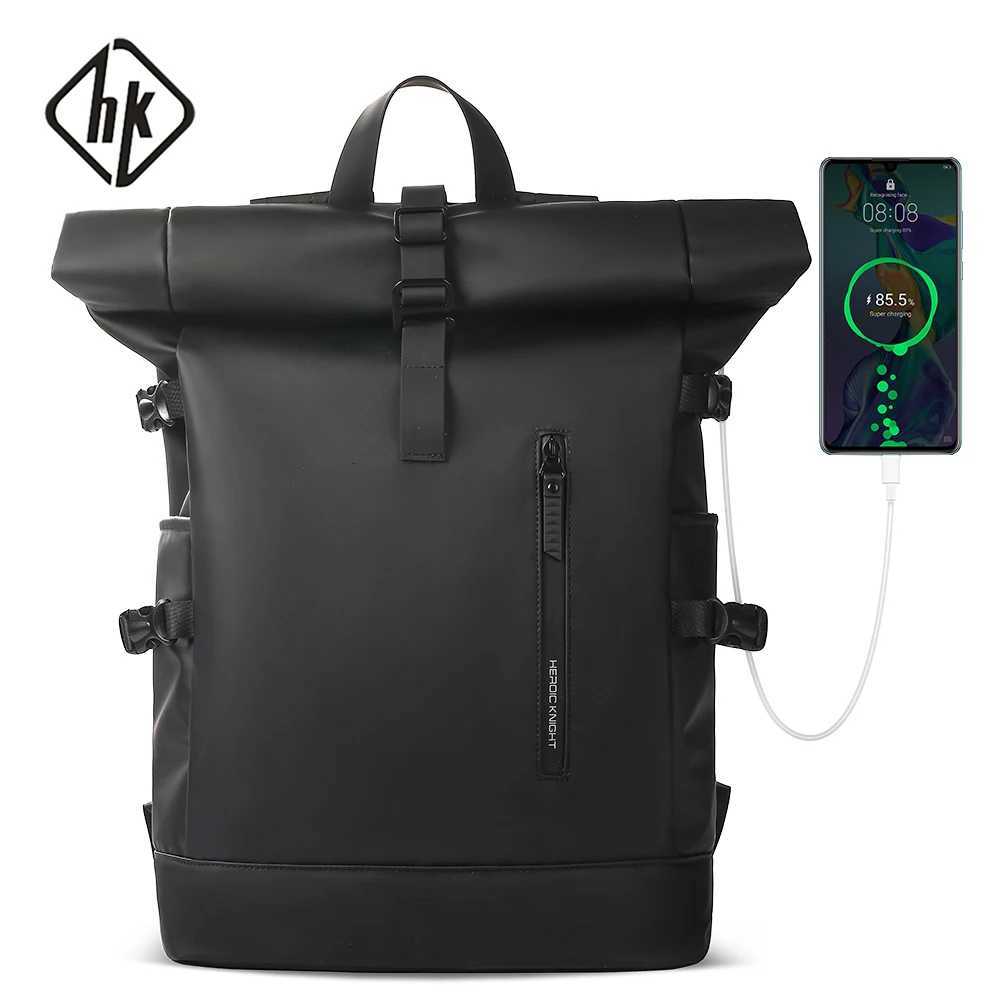 HK Expandable Travel Backpack Men Large Capacity Waterproof 156 Laptop Bag Hiking Rucksack Cycling Daypack Bag with USB Port W251025