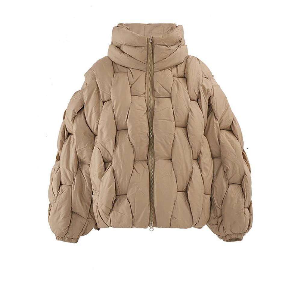 Brown Thick Big Size Keep Warm Cotton-Padded Coat Long Sleeve Women Parkas Fashion Tide New Autumn Winter 2025 Coats Designer Women