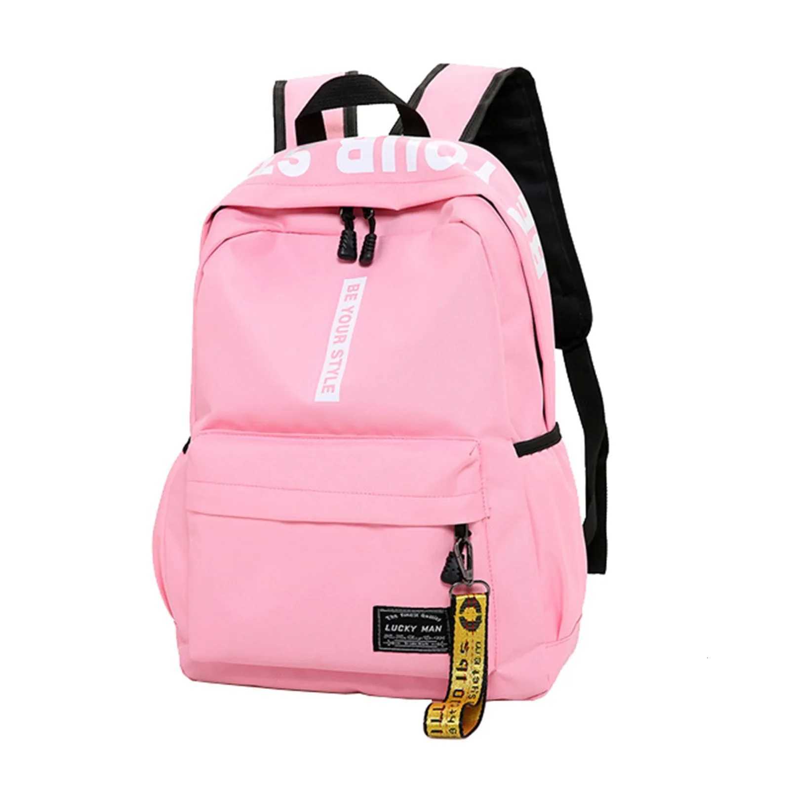 Fashionable Lightweight Student Backpack Customizable Casual Dualshoulder Bag Arc Shoulder Strap Polyester Lining Oxford W251025