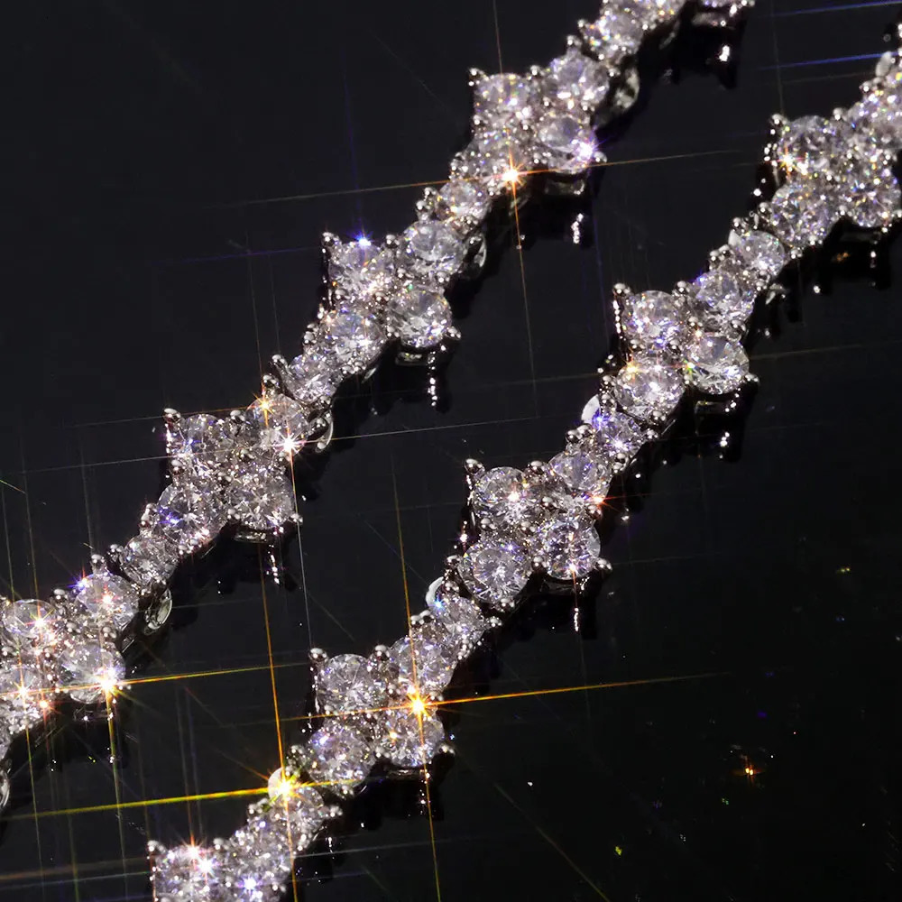 Light Hip Hop Cubic Zirconia Cross Tennis Bracelet for Man Women High Quality Sun Star Tennis Bracelets Jewelry 251023