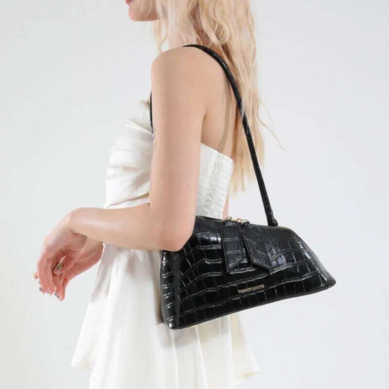 Designer Bags Ladies Shoulder Bag Creative Geometric Layered Commuter Briefcase Large Capacity Crocodile Pattern Tote Handbag Free Labubu Pendant As A
