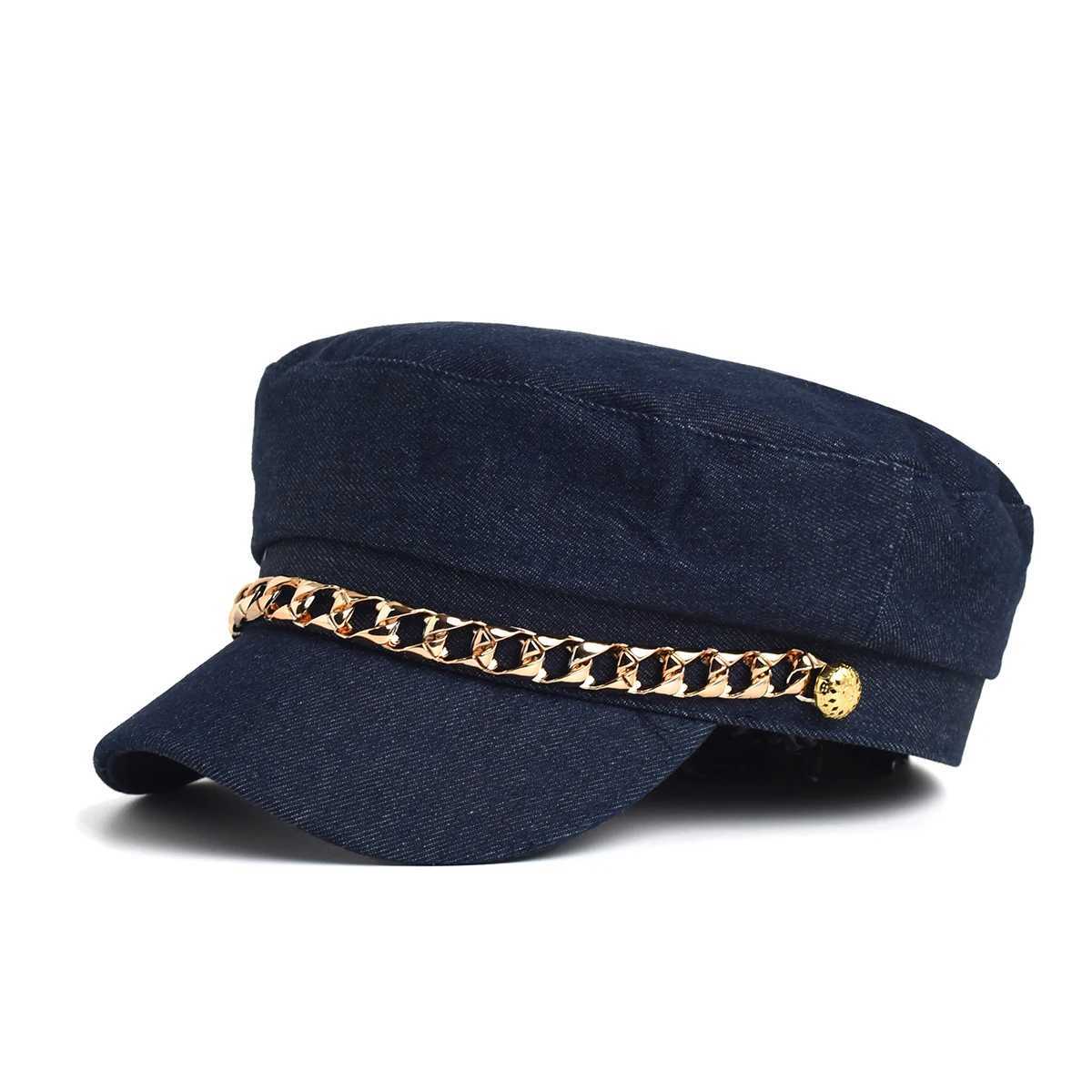 Fashion Denim Beret Korean Style Newsboy C Denim Octagonal Hat Artist Hat British Style Retro Painter Hat Autumn Y251025