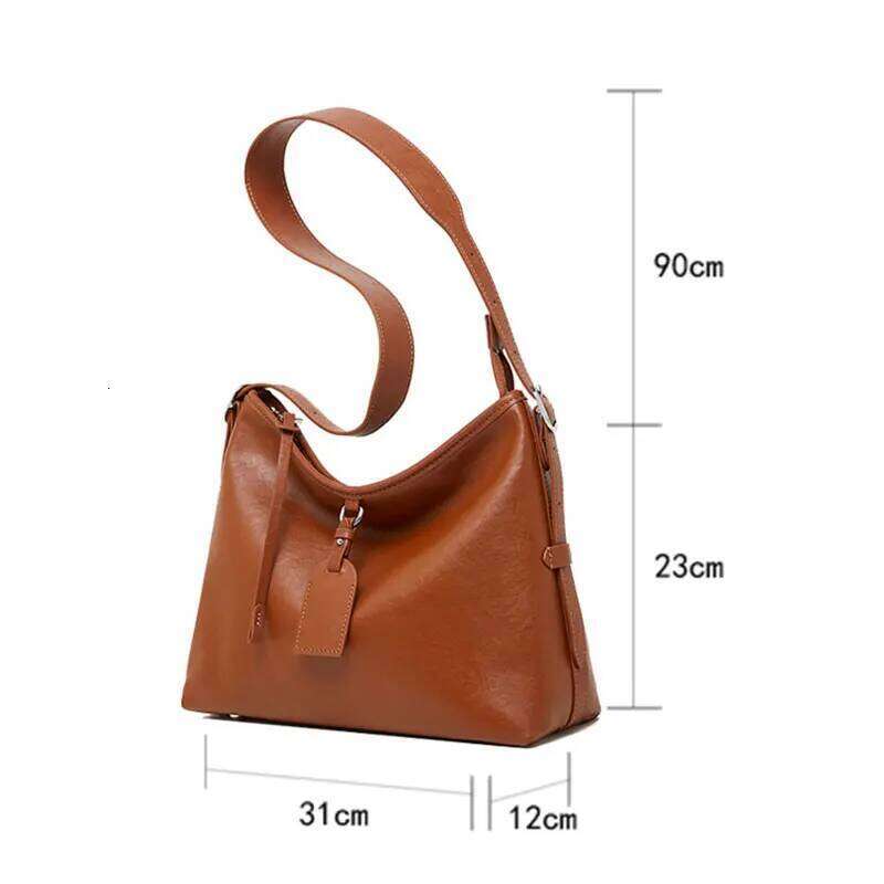 Designer Bags Women's 2025 New Large Capacity Shoulder Bag Vegetable-Tanned-Cowhide Women Crossbody Bags Genuine Leather Handbags Luxury Bag