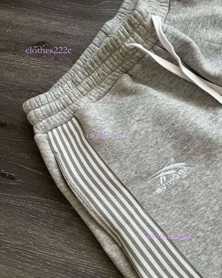 American Y2k Pants Mens Womens Haruku Hip Hop Striped Letters Embroidery Retro Baggy Sweatpants Drawstring Trousers