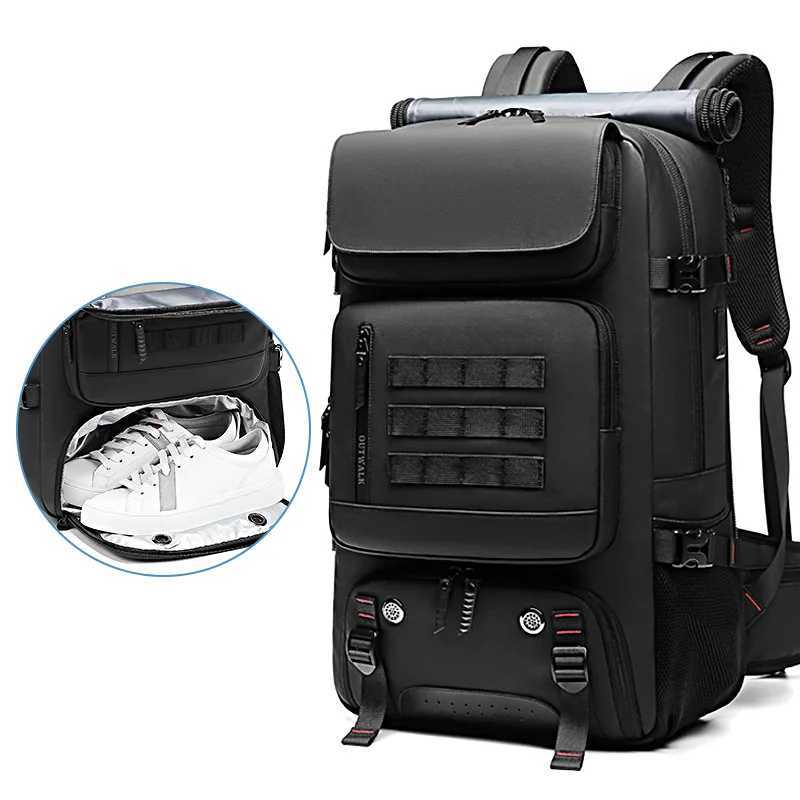 Men Travel backpack waterproof 17 inch Business Laptop Backpack with Separate Shoe Bag USB charging 50L outdoors Hiking Backpack W251025