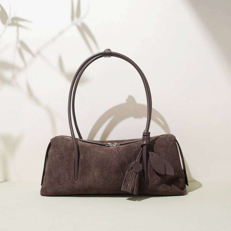 Pillow Shape Genuine Leather Frosted Underarm Bags For Women Designer Handbags And Purses Vintage Big Shoulder Crossbody 1025