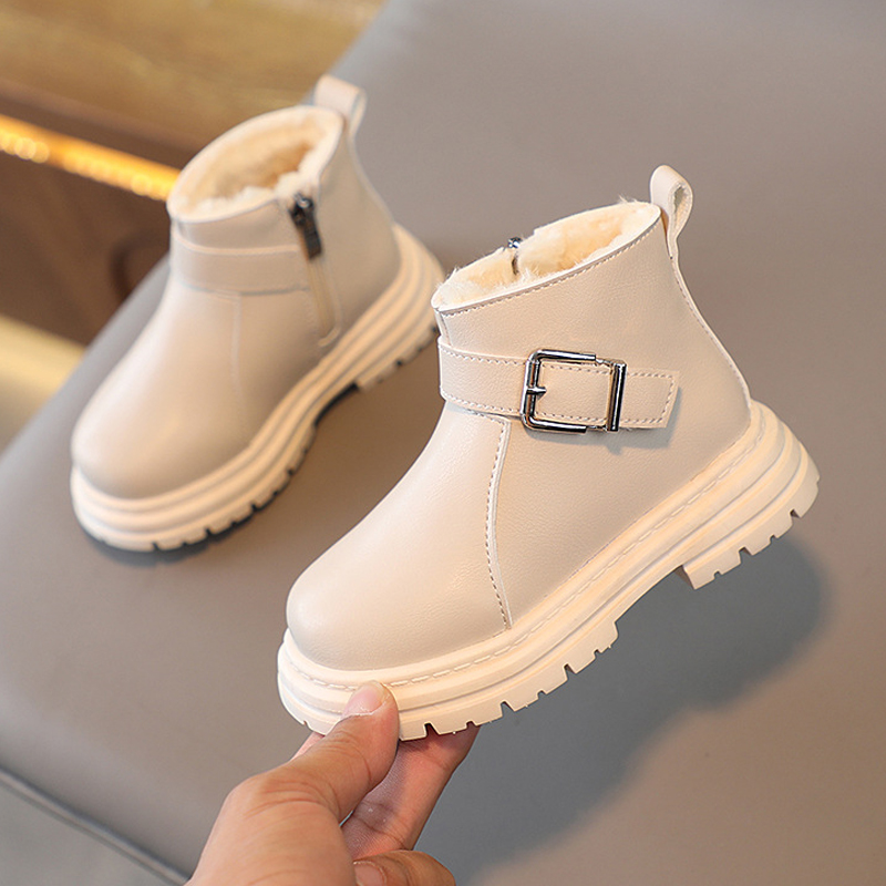 Kids Short Boots Girls Pu Leather Children Boots Umshop Fashion Toddler Boots Girl Winter Shoes Size 21 - 30 U1163