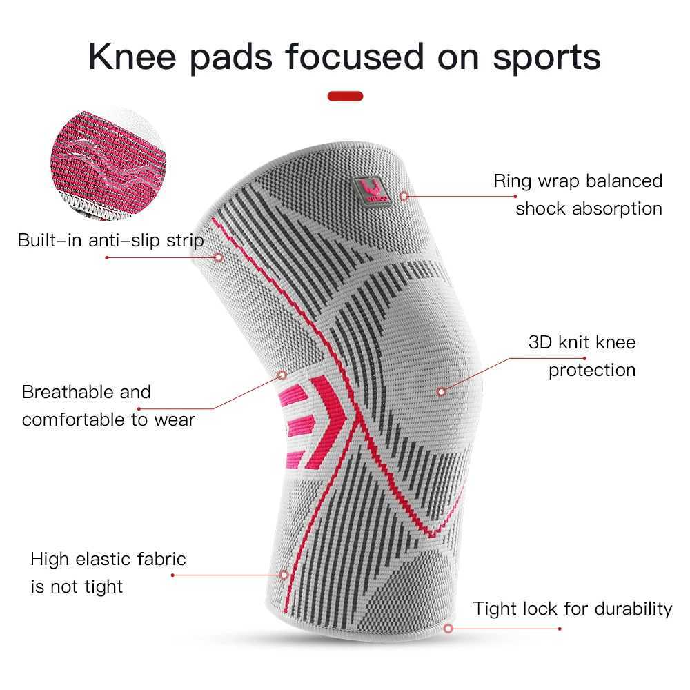 1PCS Fitness Running Cycling Knee Support Braces Elastic Nylon Sport Compression Knee Pad Sleeve for Basketball Volleyball Y251024