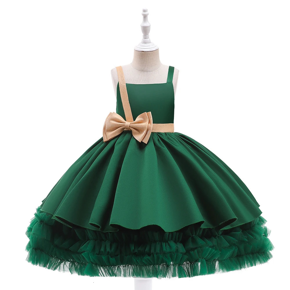 Elegant Red Christmas Girls Party Dress Carnival Costume Sequins Bow Tulle Birthday Princess Dresses for Girl Wedding Prom Gown 251023