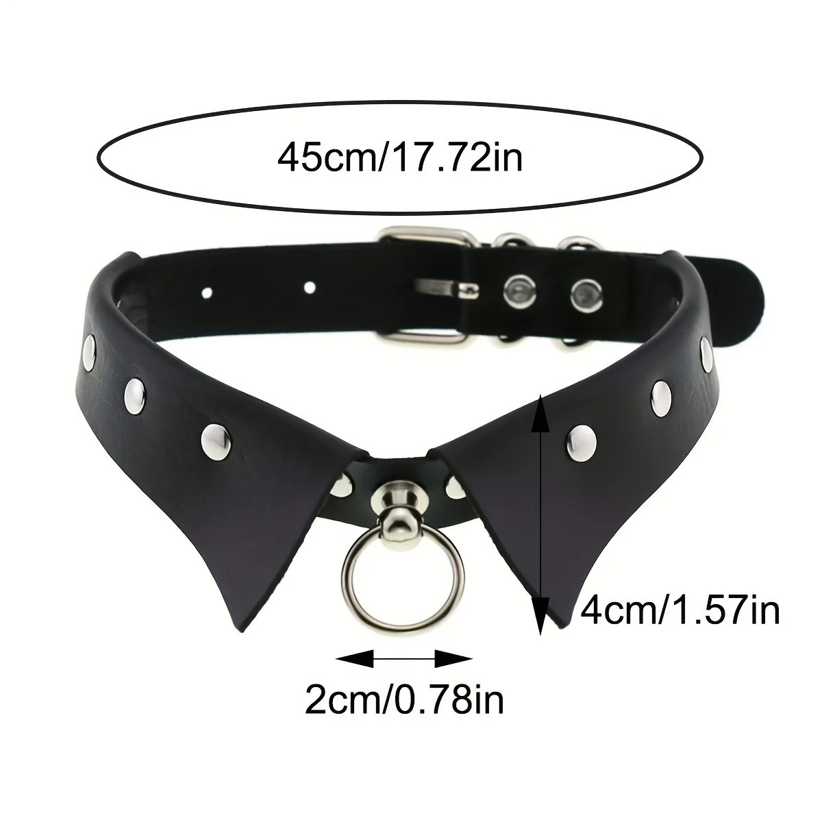 Vintage Gothic Choker Necklace with ORing Bell Y2K Punk Faux Leather Collar for Everyday Party Wear Valentines Gift 251023