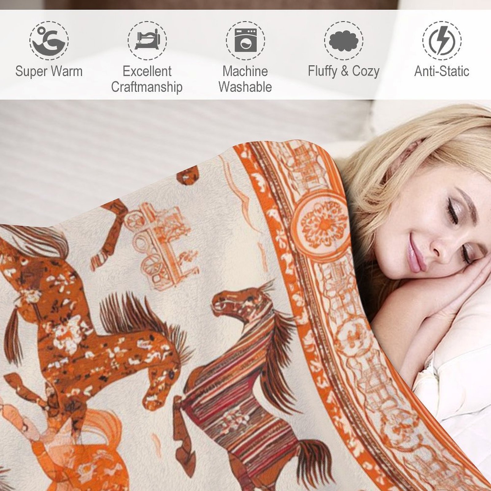 H Designer Horse blanket blanket throw cashmere vibration blanket copert Home Travel Throw Summer Air Conditioner Beach home bedding blankets throws H