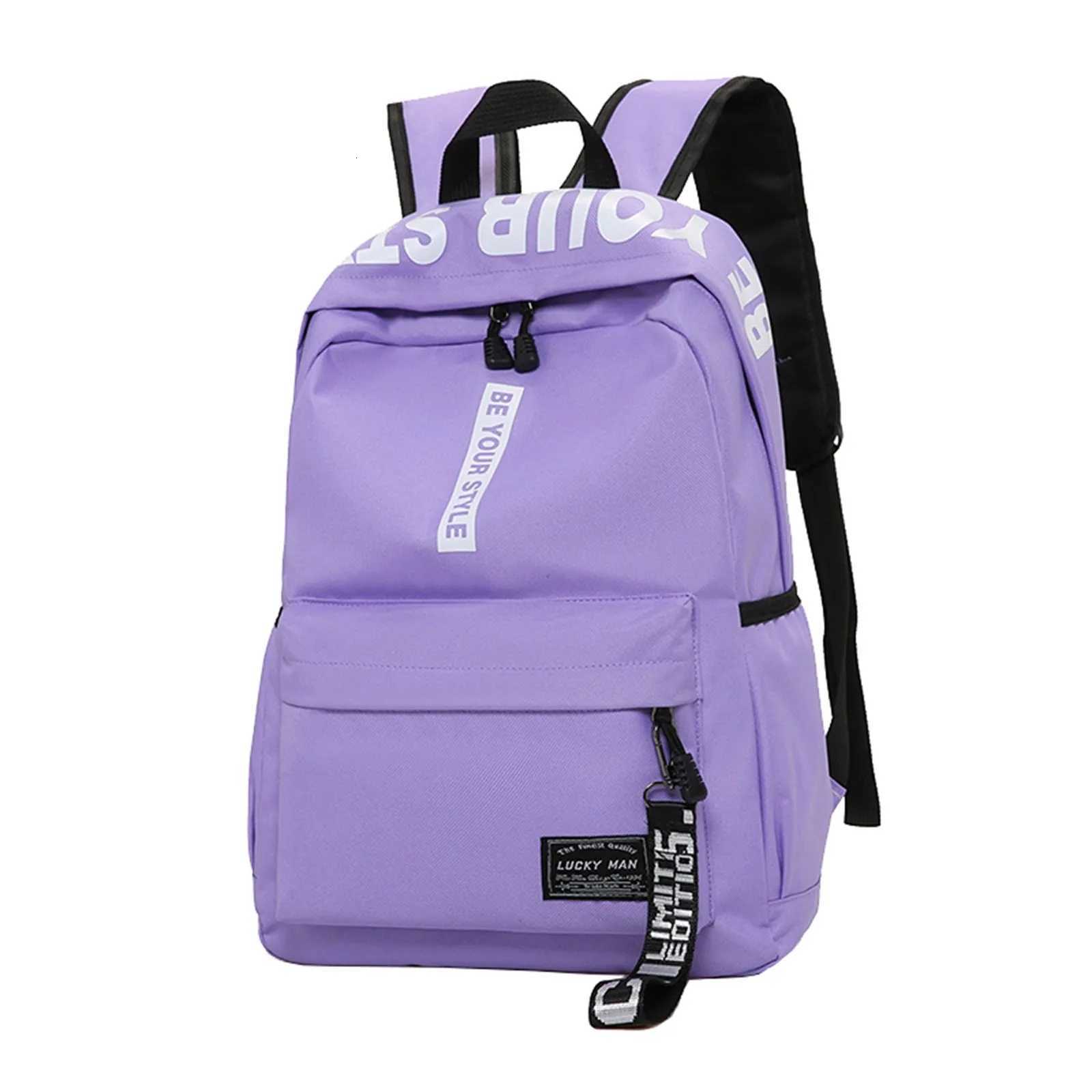 Fashionable Lightweight Student Backpack Customizable Casual Dualshoulder Bag Arc Shoulder Strap Polyester Lining Oxford W251025