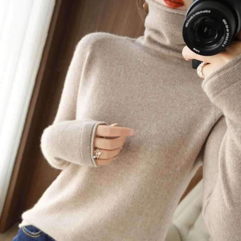 Autumn Winter Women Sweaters Turtleneck Long Sleeve Solid Slim Fit Basic Knit Tops Warm Bottoming Shirts High Strecth PulloversT251025