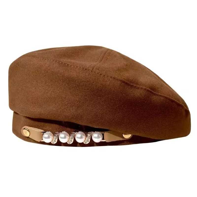 Hat Wens Winter New Fashion Pearl Beret Wens Autumn and Winter Bud Hat Spring and Autumn Y251025