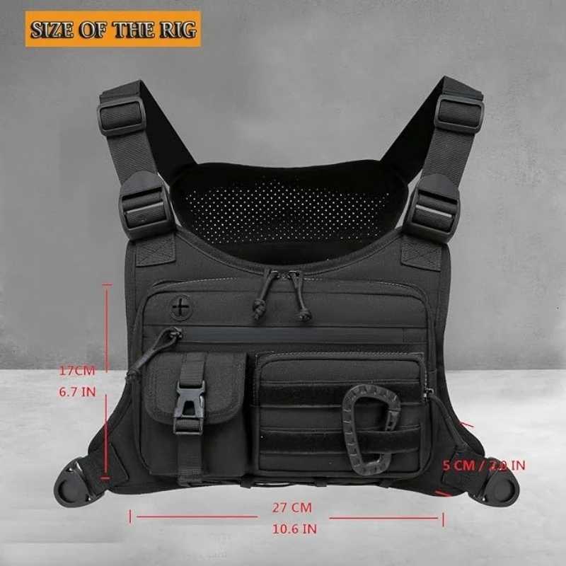 Outdoor Tactical Vest MultiFunctional Sports Vest pack Mens Tactical Chest Bag for Hunting Cam Traveling Y251022