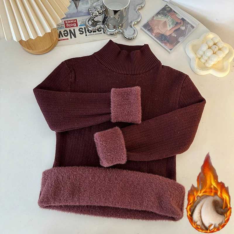 Warm Long Sleeve Turtleneck Casual Pullover 2025 Autumn Winter Women Sweater Elegant Knitted Tops Thickened Solid JumperT251025