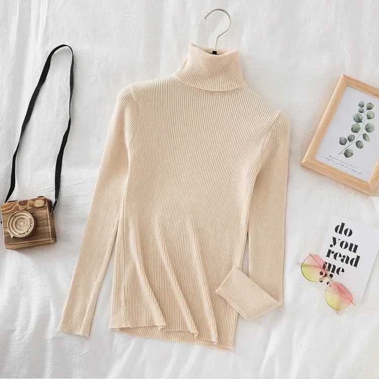 2025 Women Autumn Winter Casual Tops Women Turtleneck Sweater Knitted Soft Pullovers Cashmere Jumpers Basic Solid Soft SweatersT251025